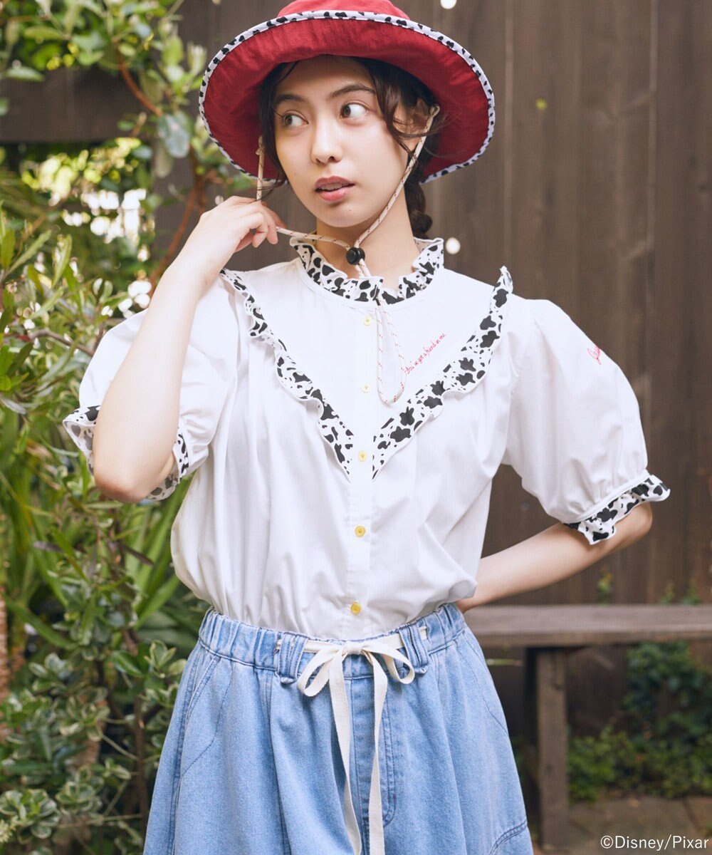earth music&ecology 【予約】【WEB・一部店舗限定】ヴィンテージ風フリルブラウス/TOY STORY 