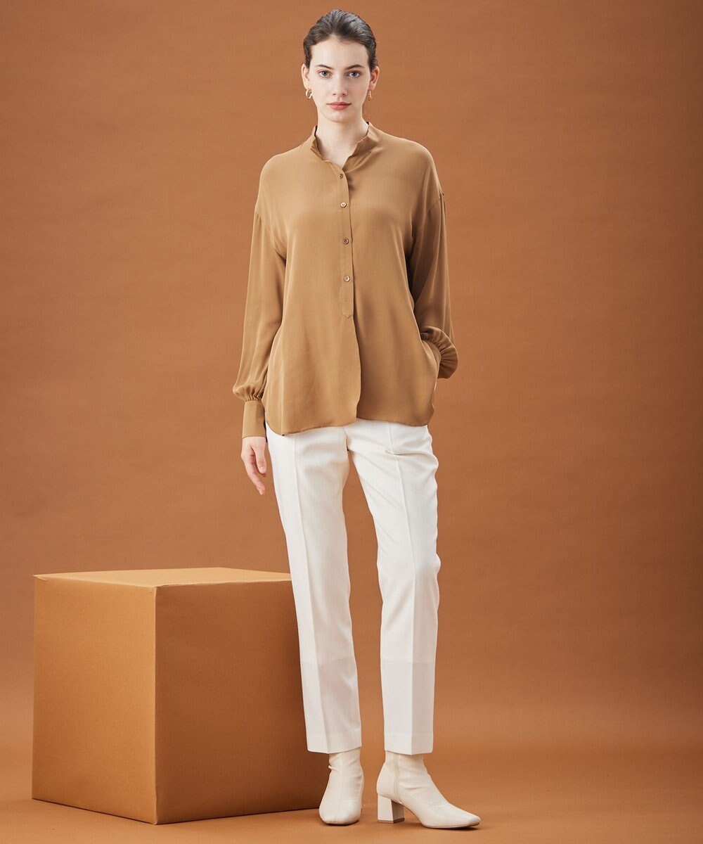 BEIGE， BRISSAC / スタンドカラーブラウス 