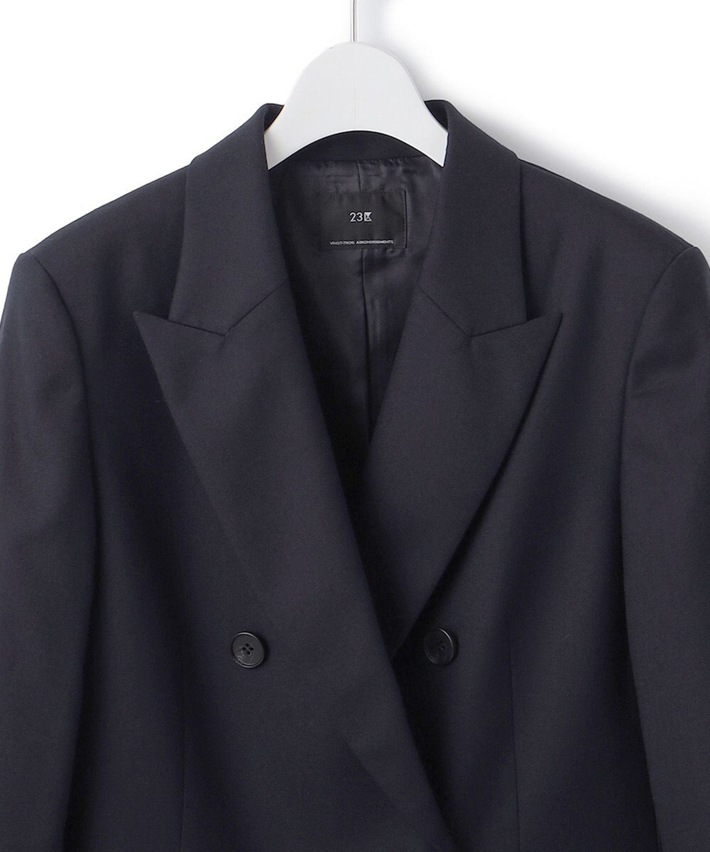 23区 【セットアップ対応】TWサキソニー ダブル ジャケット 