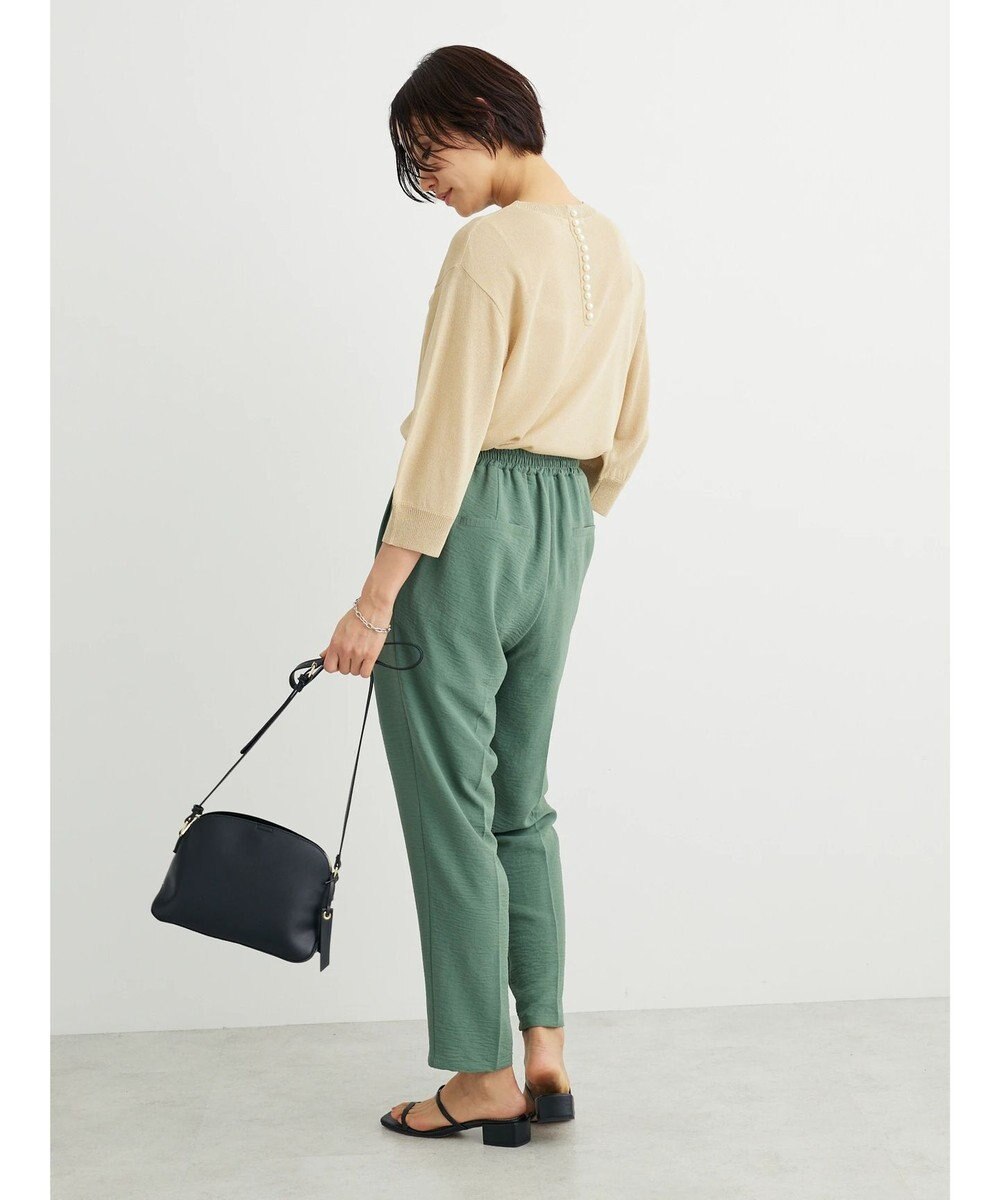 Green Parks ・ＥＬＥＮＣＡＲＥ　ＤＵＥバックパールシアー５分ニット 