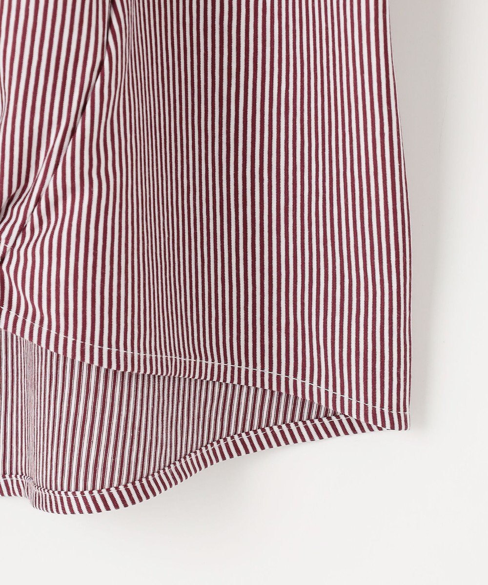 ANY SIS 【洗える】シルケットジャージーストライプ ブラウス 