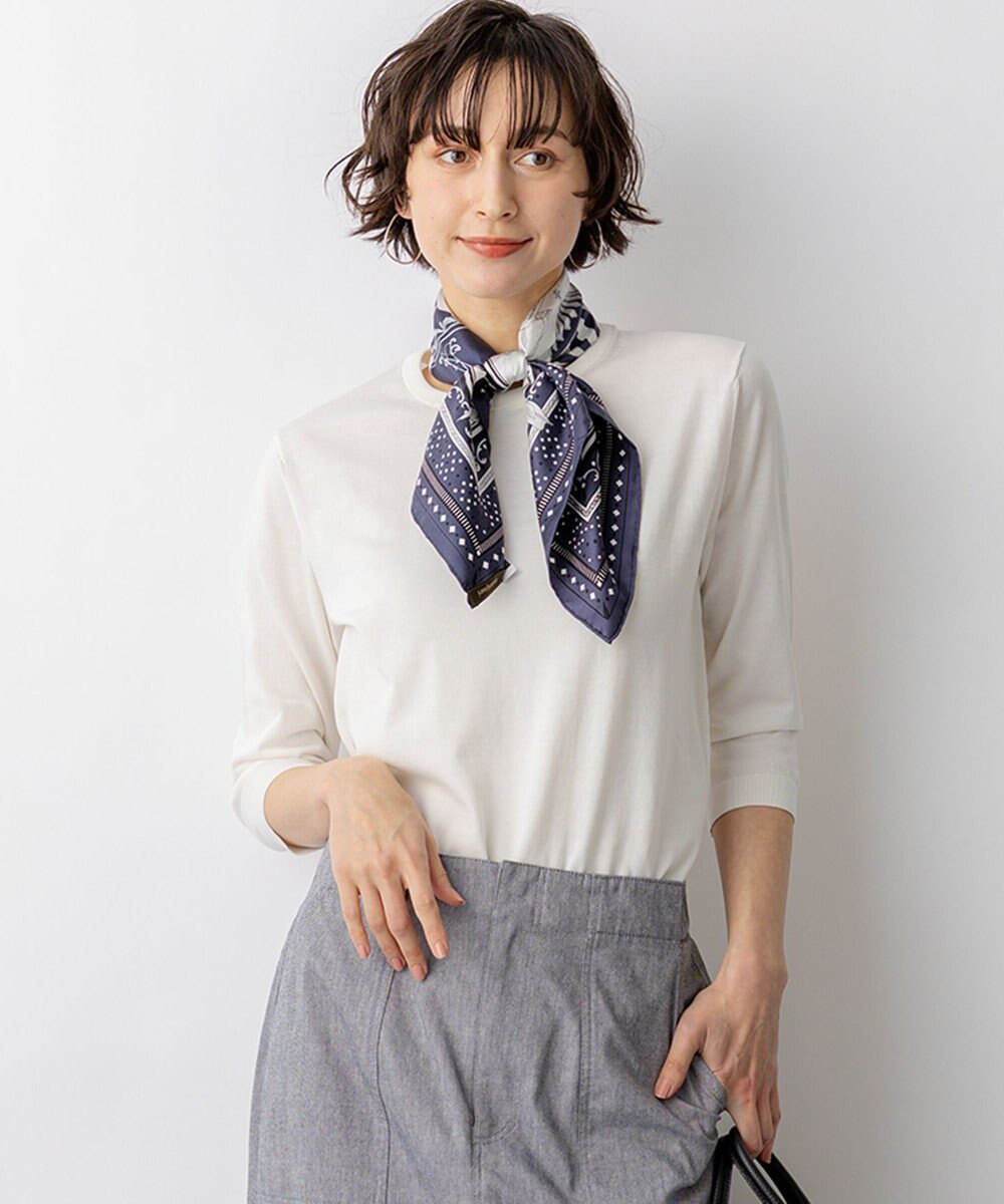 23区 L 【先行予約】プレミアムビオコットン クルーネック ニット 