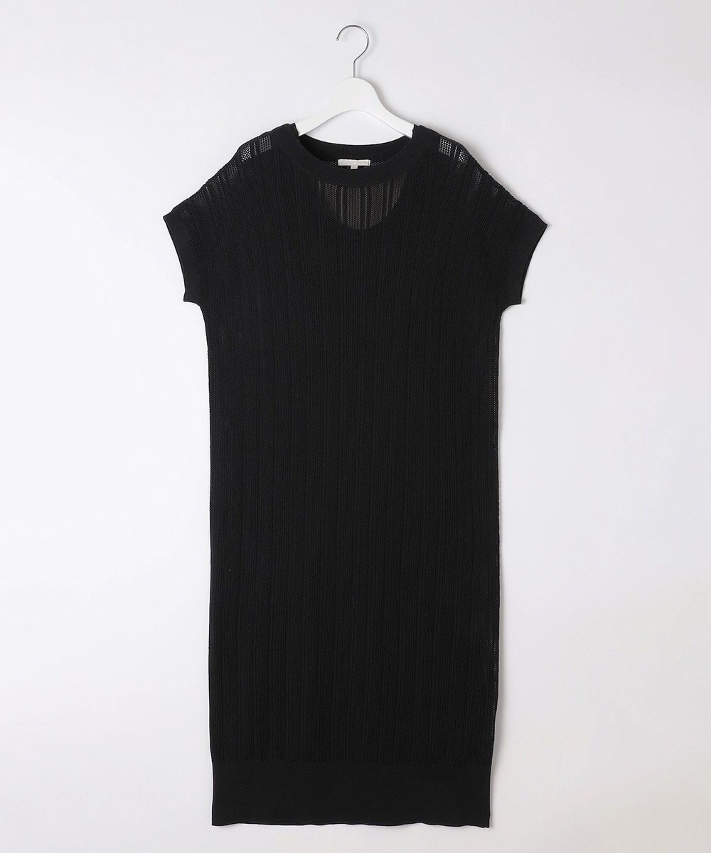 自由区 【ワコールコラボ】【カタログ掲載・洗える】レーシーニット ドレス 