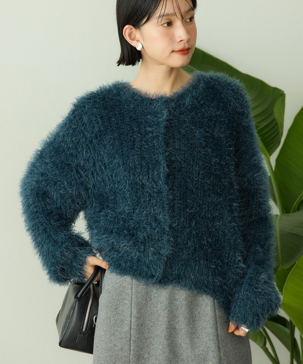 AMERICAN HOLIC シャギーニットクルーネックカーディガン 