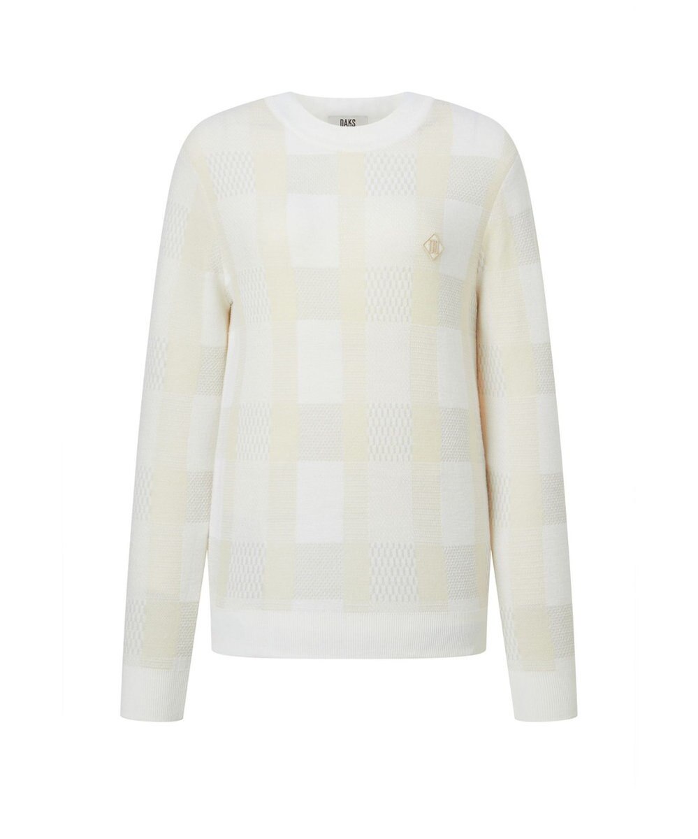 DAKS 【DAKS GOLF】ウールブレンドストレッチチェックセーター 