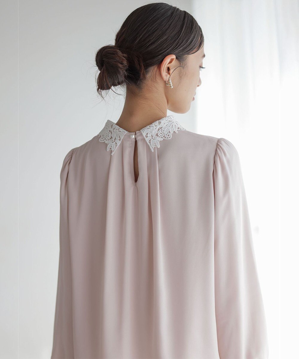 組曲 S 【WEB限定・2WAY】ジョーゼットシフォンレース襟 ブラウス 