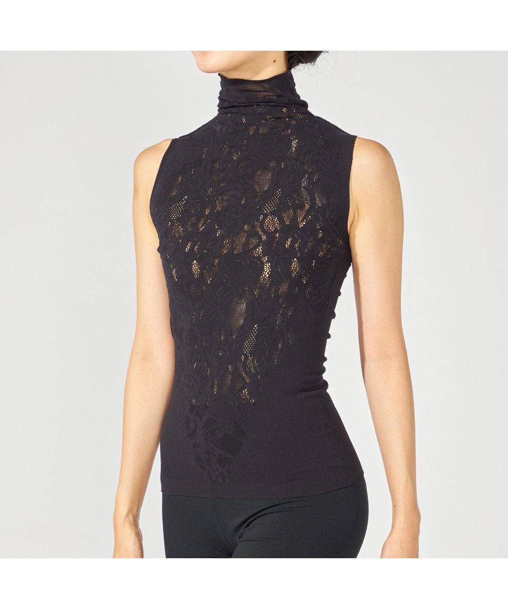 Chacott 【ノーソーイングニット】カップ付きハイネックトップ 