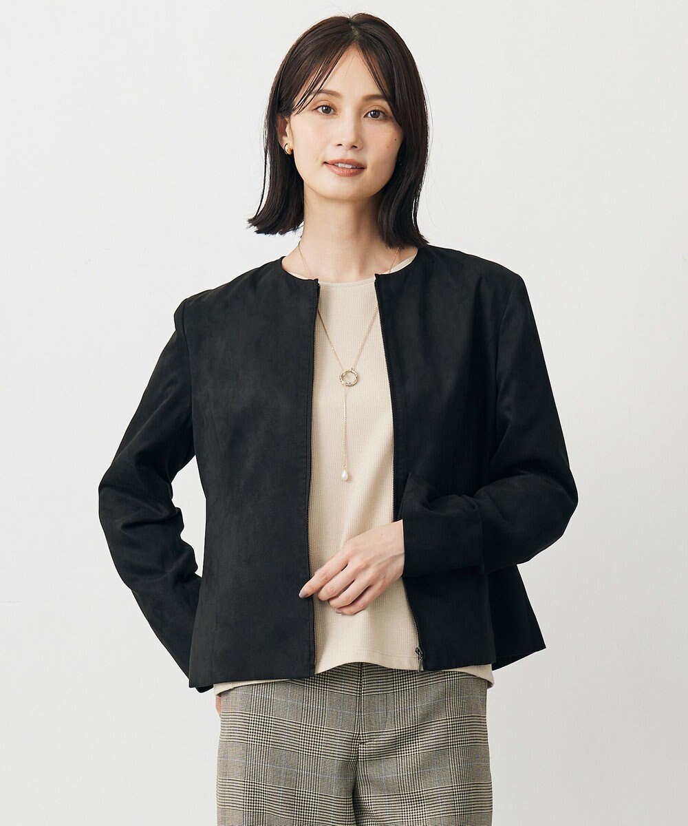 J.PRESS LADIES ライトマイクロスエード ブルゾン 