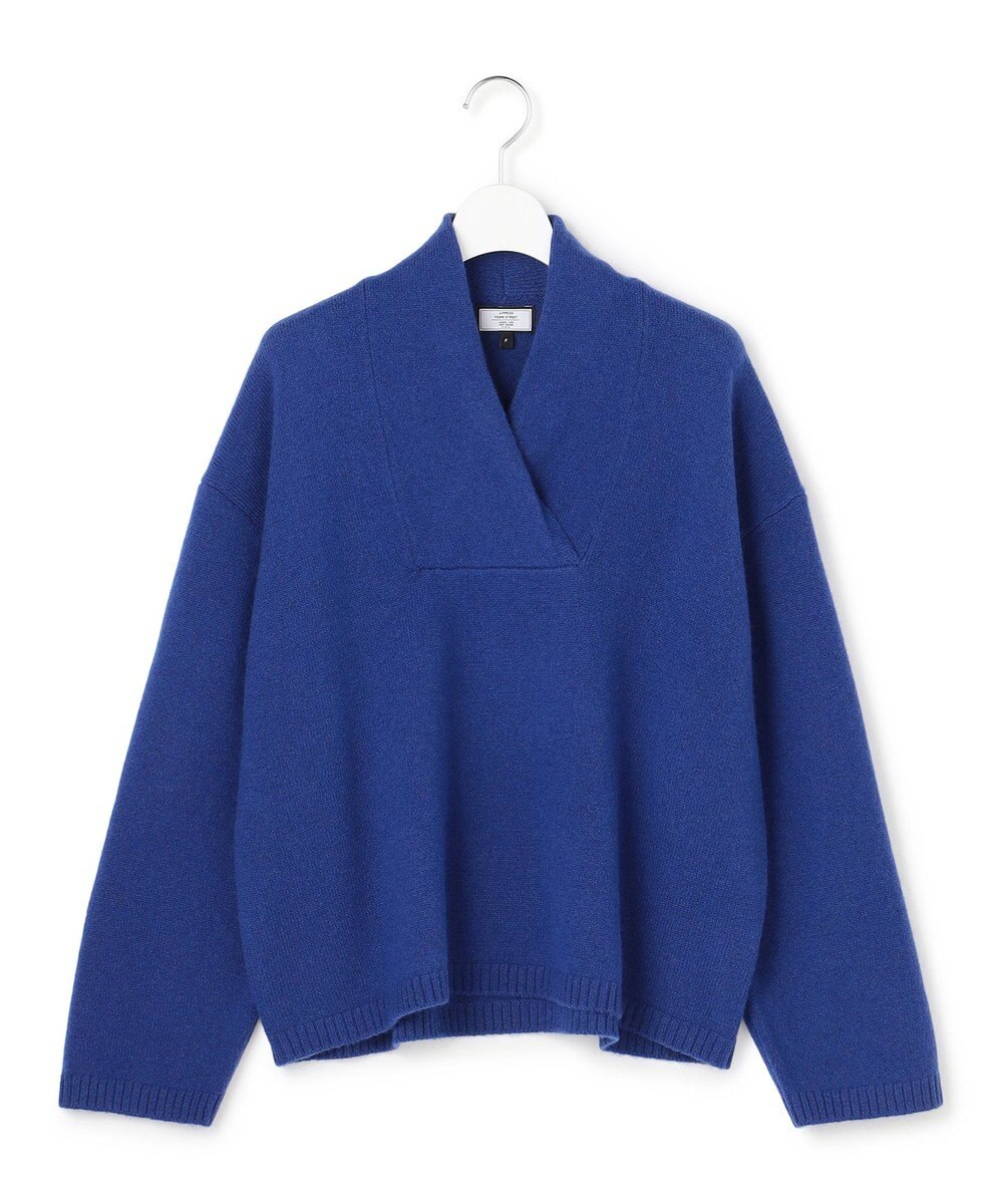 J.PRESS YORK STREET 【WOMEN】ウールカシミヤ 変形Vネック ニット 