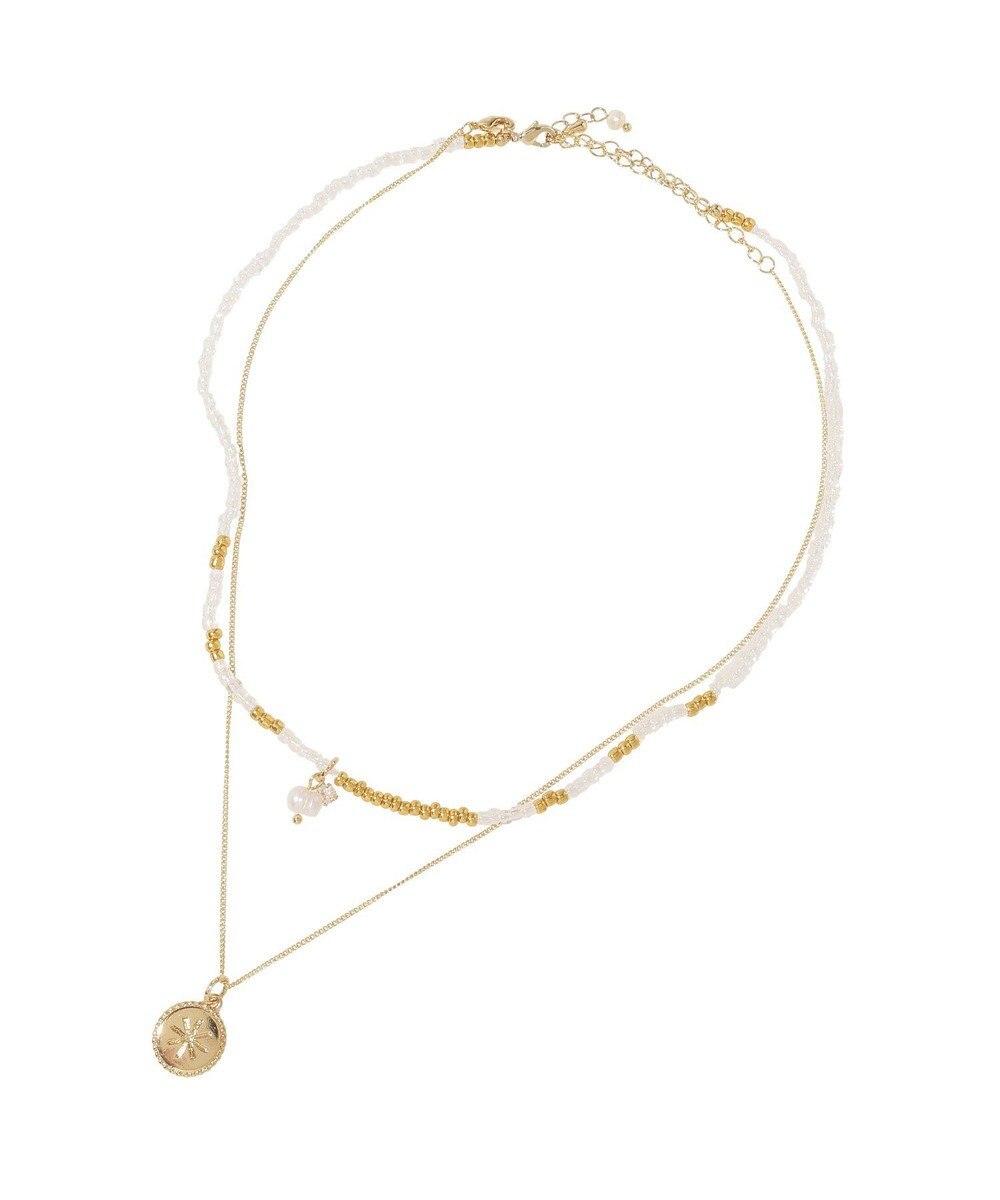 earth music&ecology 【2SET】ビーズ＆プレートネックレス 