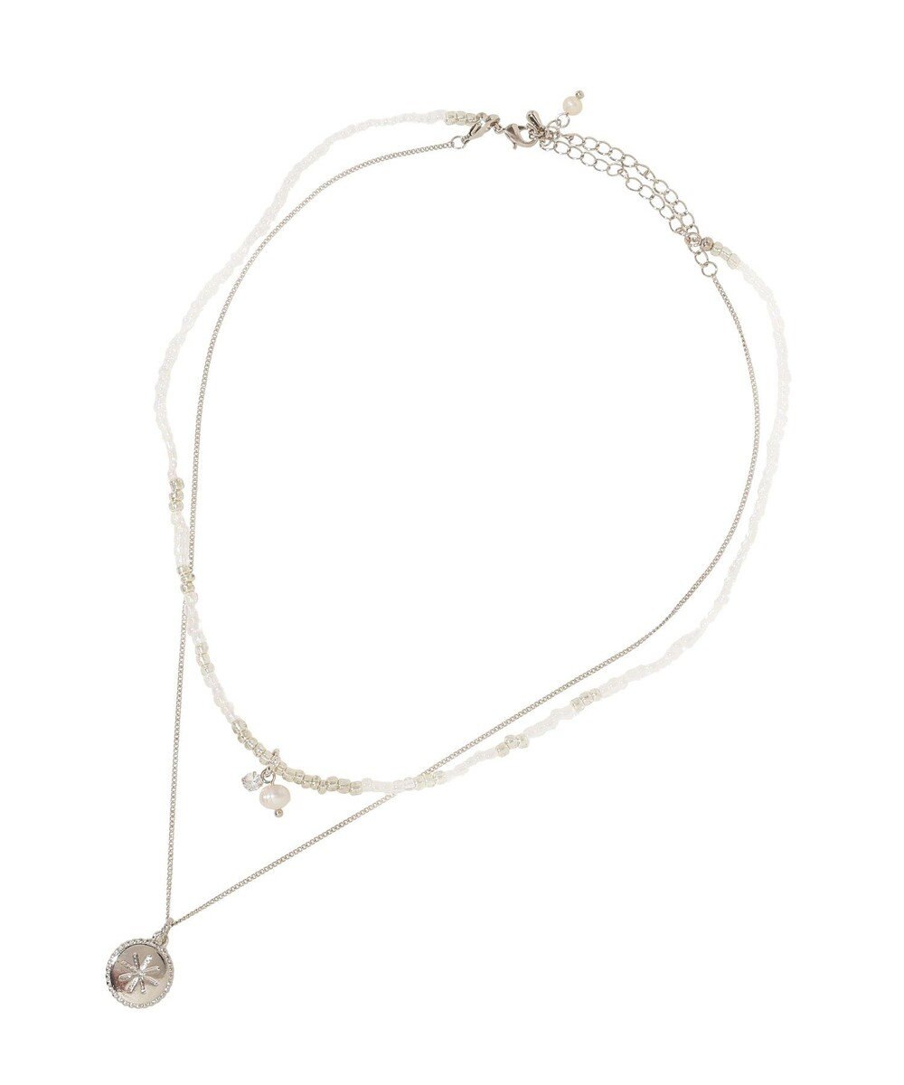 earth music&ecology 【2SET】ビーズ＆プレートネックレス 