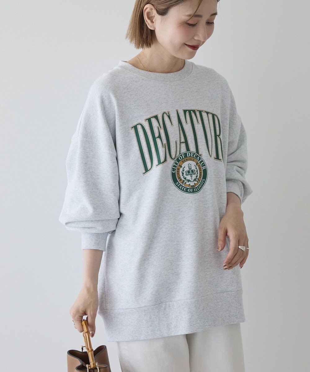 AMERICAN HOLIC カレッジロゴクラックプリント裏毛プルオーバー 