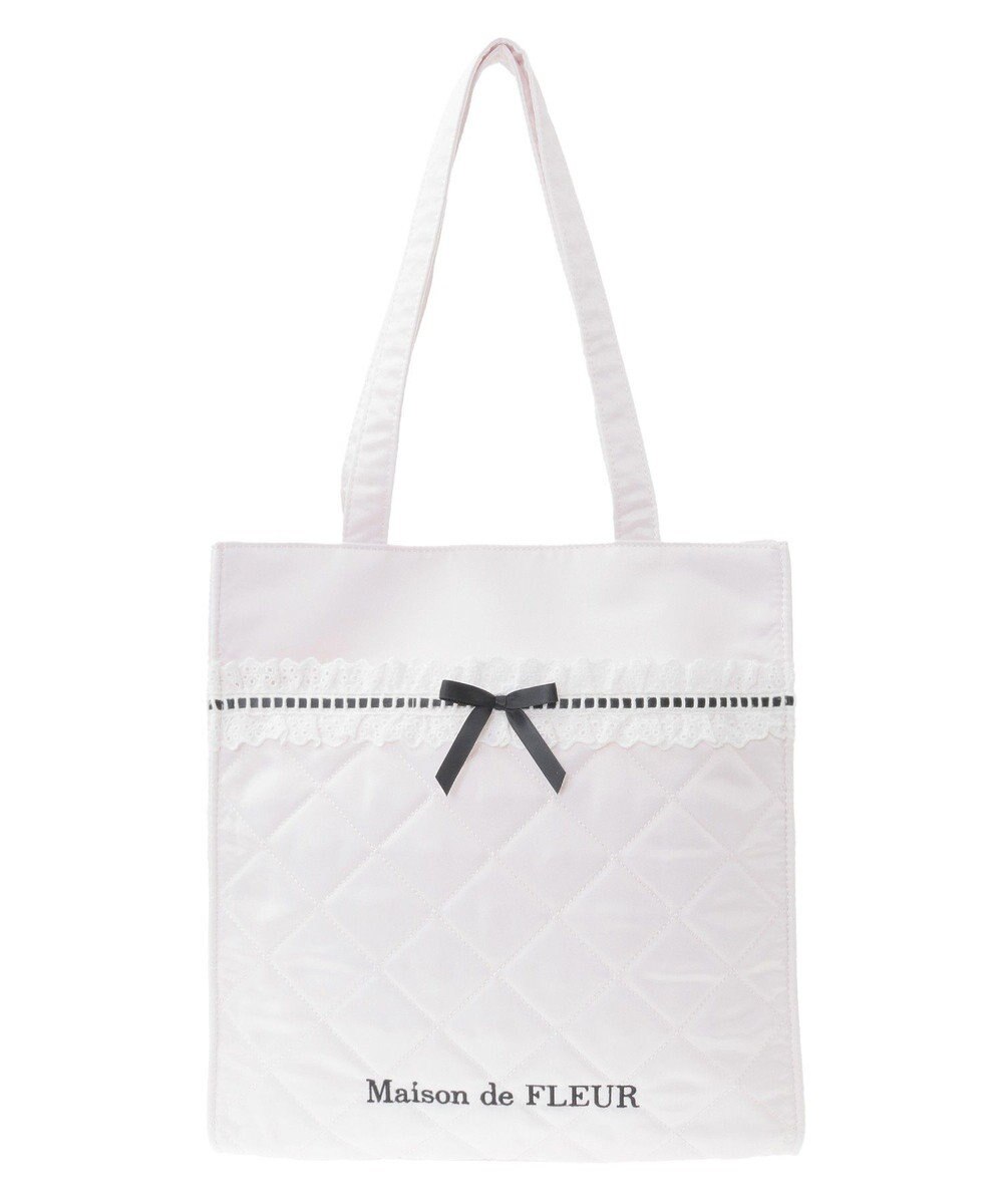 Maison de FLEUR コットンフリルスクエアトート 