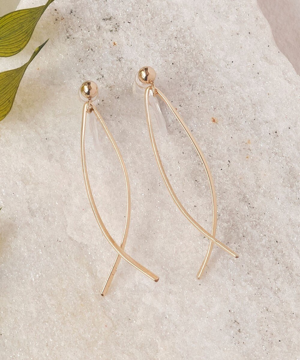 Phoebe 【K14GF】クロスラインスマートイヤリング 