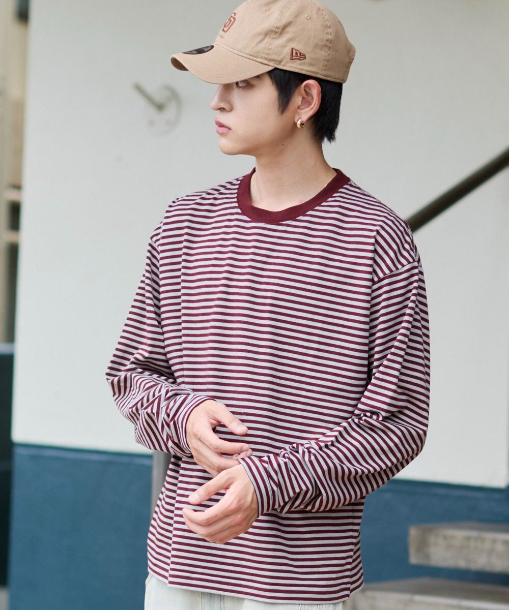 WEGO ワイドスリーブボーダーT（長袖） 