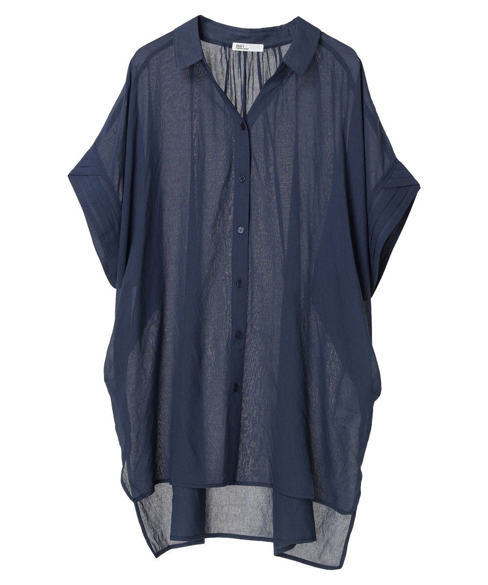 CRAFT STANDARD BOUTIQUE ヴィンテージボイルミルフィーユ襟付きシャツチュニック 