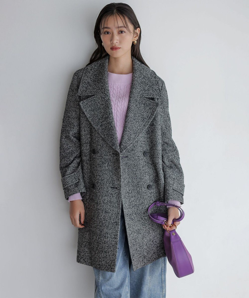 組曲 L ループツイードチェスター コート 