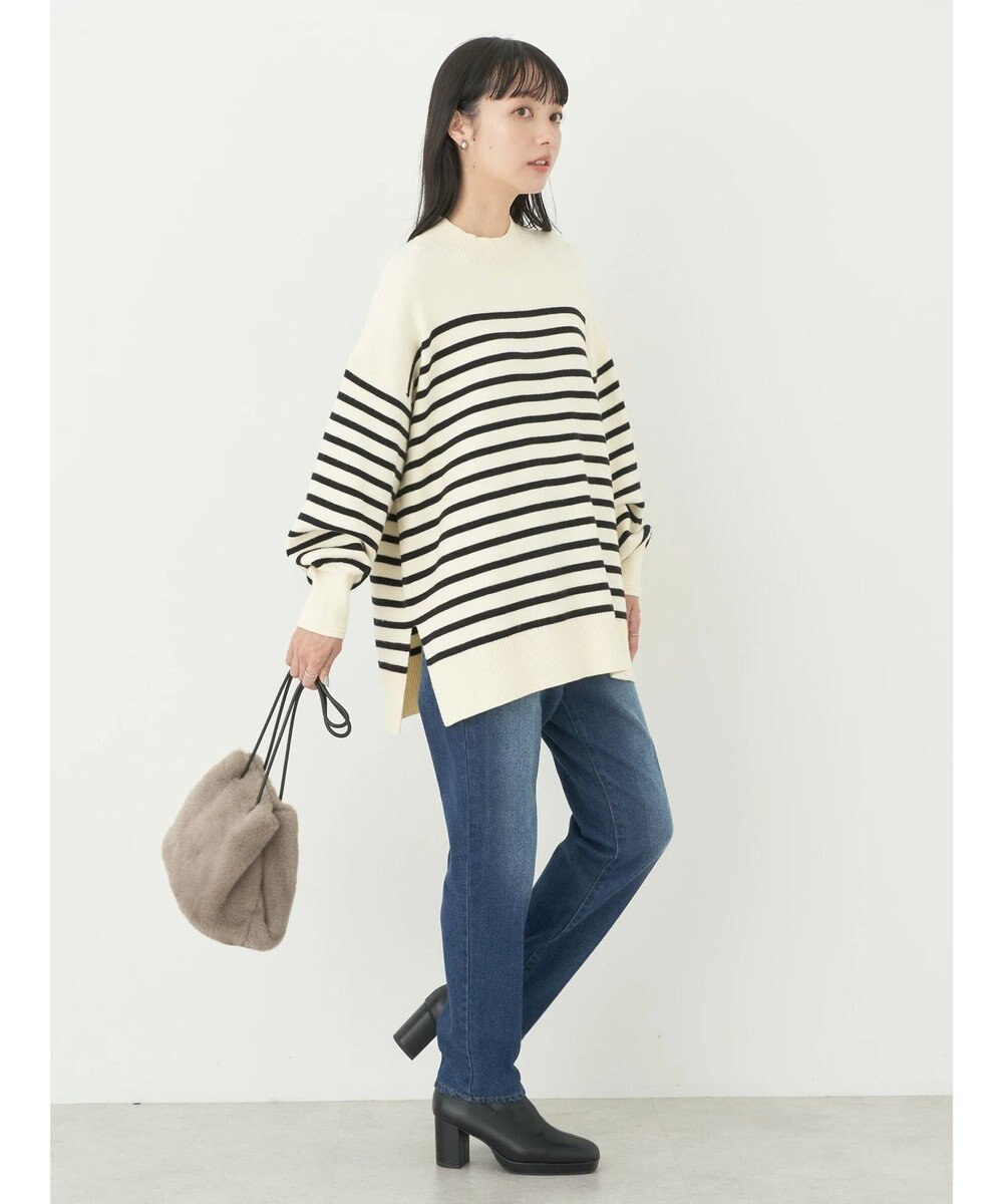 earth music&ecology やわらかタッチハイネックチュニック 