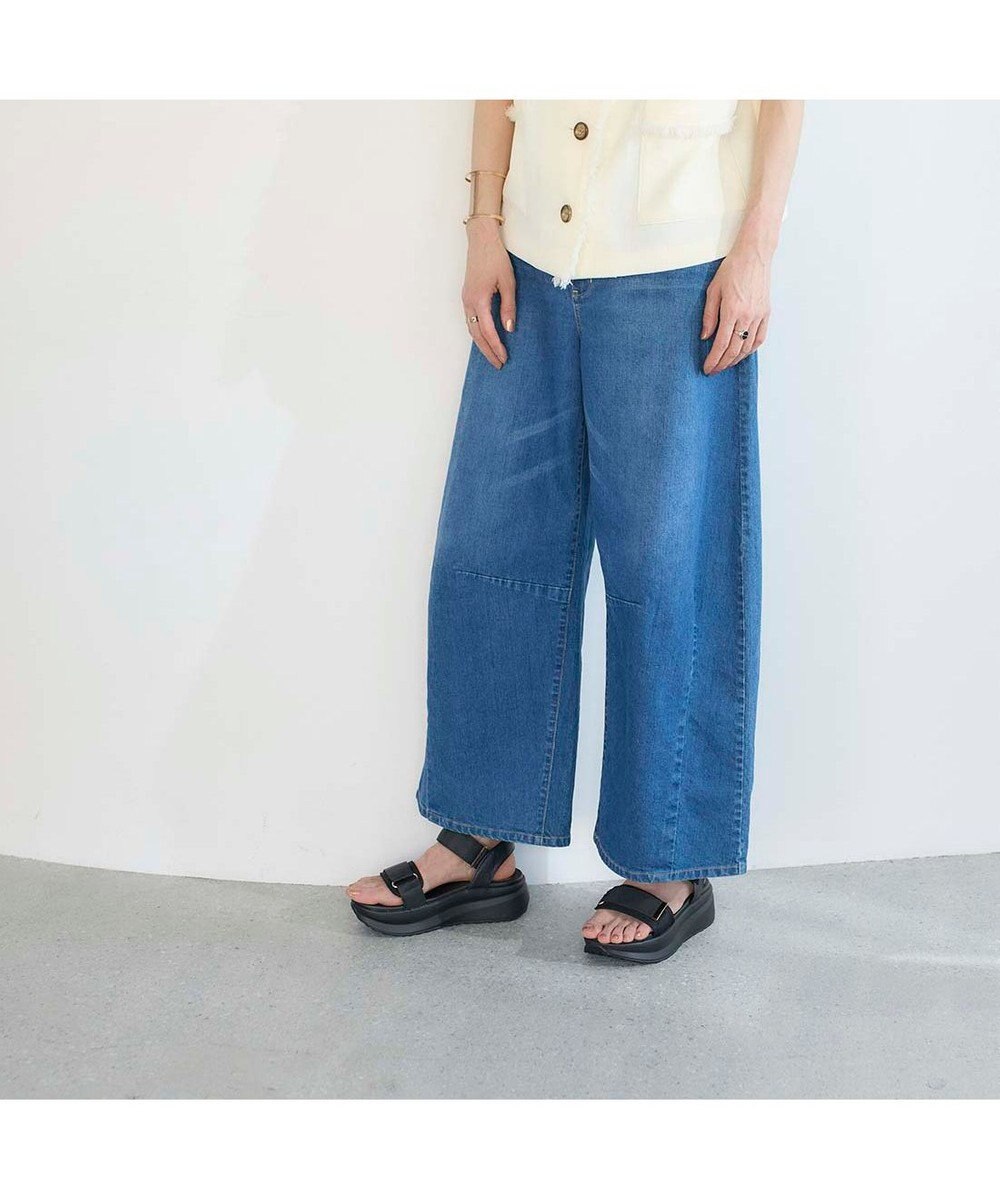 MODE ET JACOMO <noyau>厚底サテンベルクロスポーツサンダル 