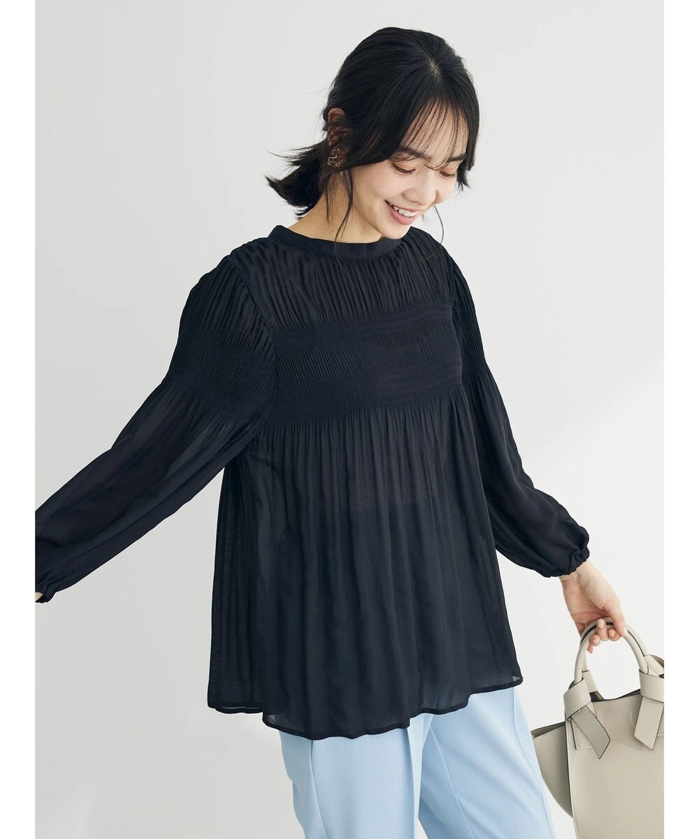 Green Parks マジョリカプリーツブラウス 