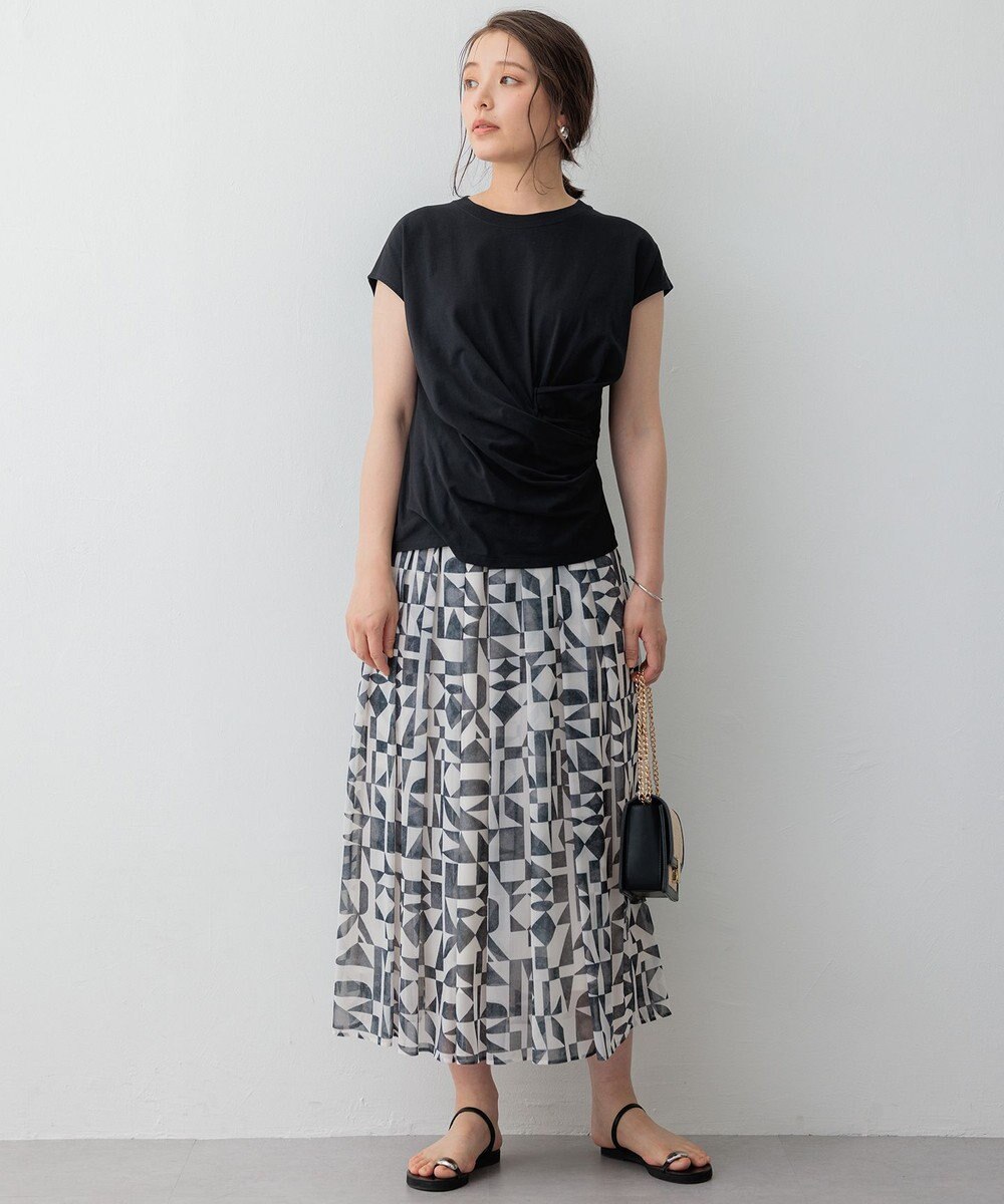 23区 【SLOW/一部店舗限定】MVSコットン カシュクールデザイン Tシャツ 