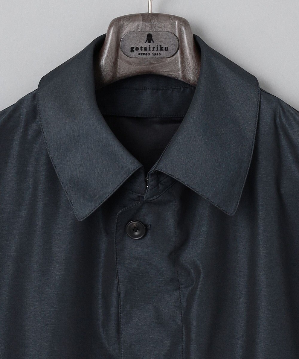 GOTAIRIKU ダウンライナー装着可【半裏仕様でより軽量】メランジシャンブレー ステンカラースプリングコート 
