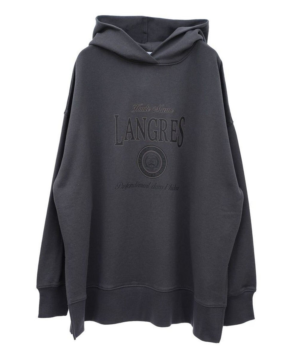 Green Parks 裏毛エンブレムパーカーチュニック 