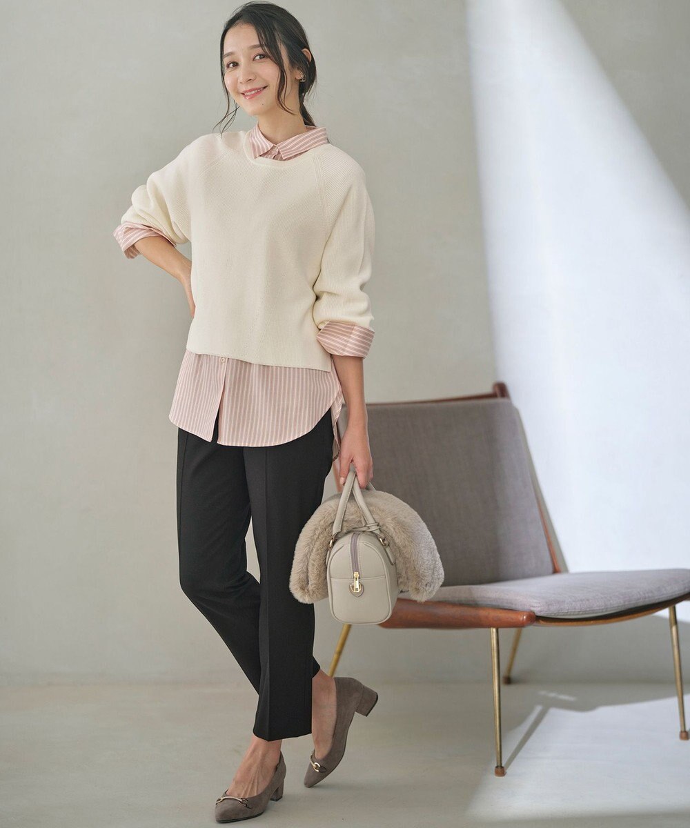 ANY SIS 【保温効果/ストレッチ】シリーズ累計13万枚突破！ビューティサーモ テーパードパンツ 