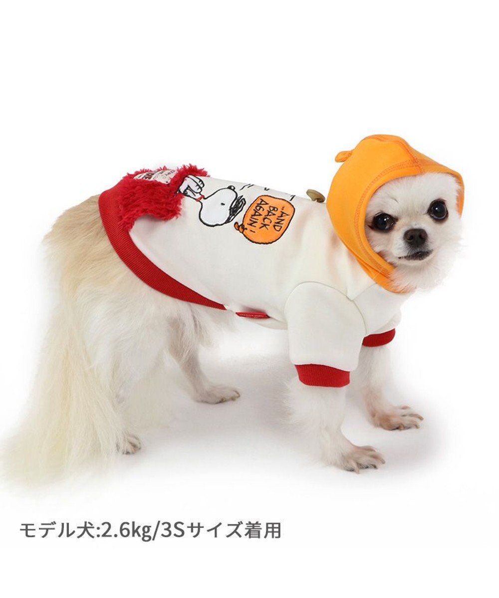 PET PARADISE スヌーピー  ペティヒート パーカー 《赤屋根柄》小型犬 