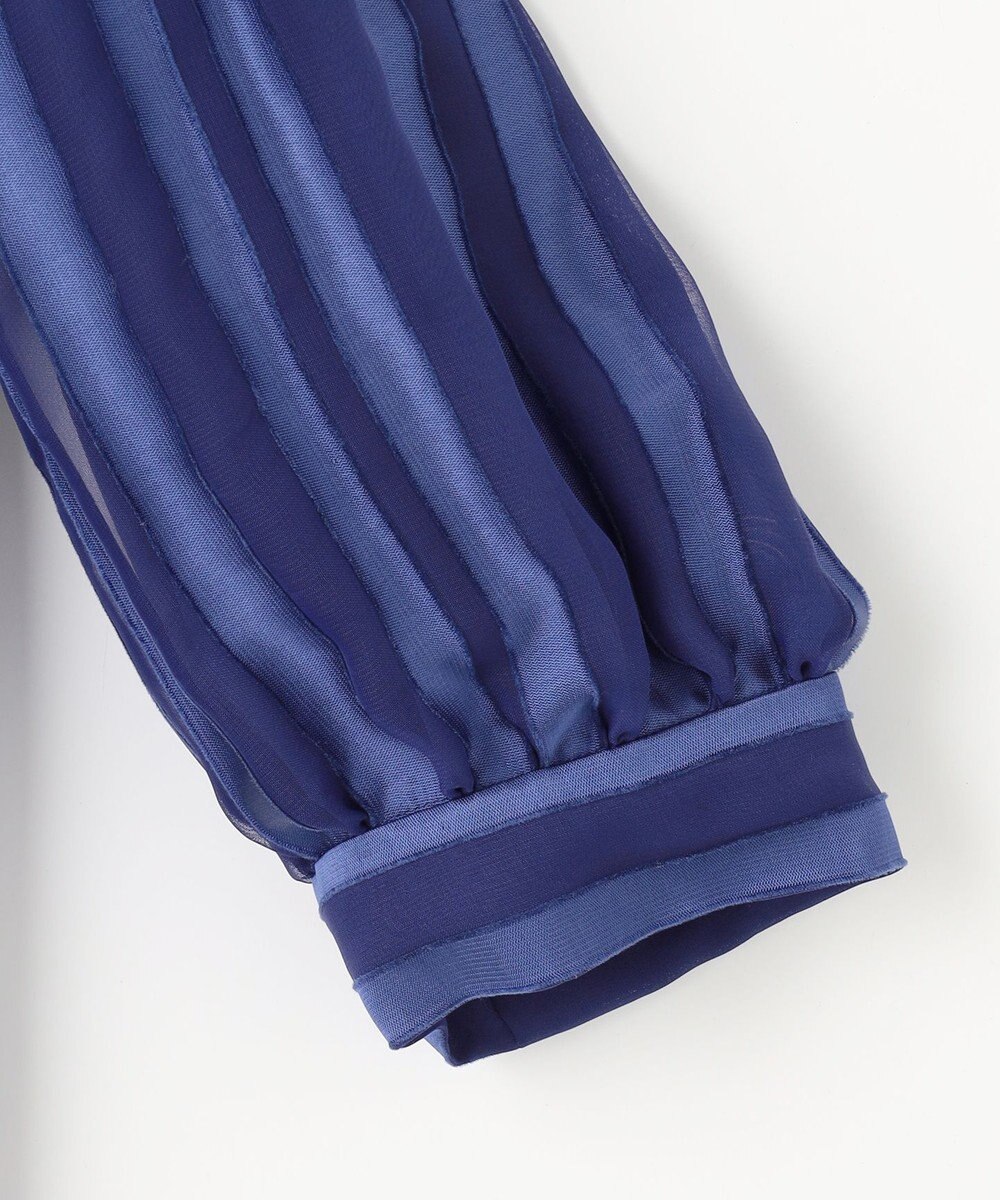 自由区 【XSサイズ～/洗える/セット可】オパールストライプ ブラウス 