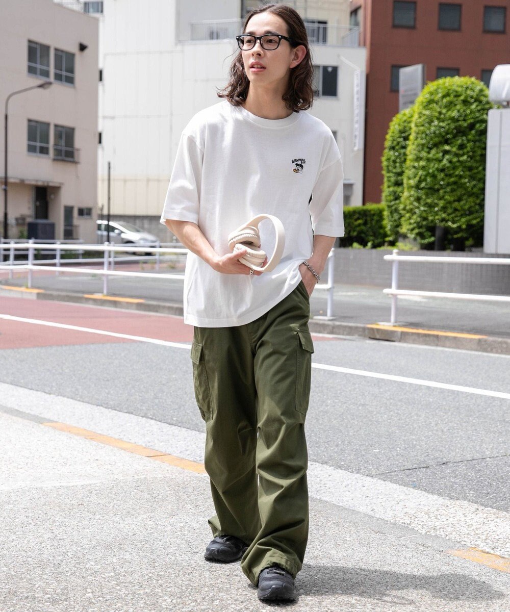 WEGO 【ユニセックス着用ITEM/綿100%/SMLサイズ展開】リラックスフィットワンポイントT（S） 