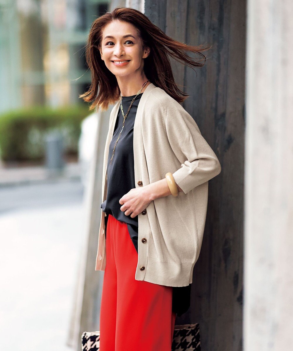 UNFILO 【新色追加！/接触冷感】マイビューティ バックフレアTシャツ 