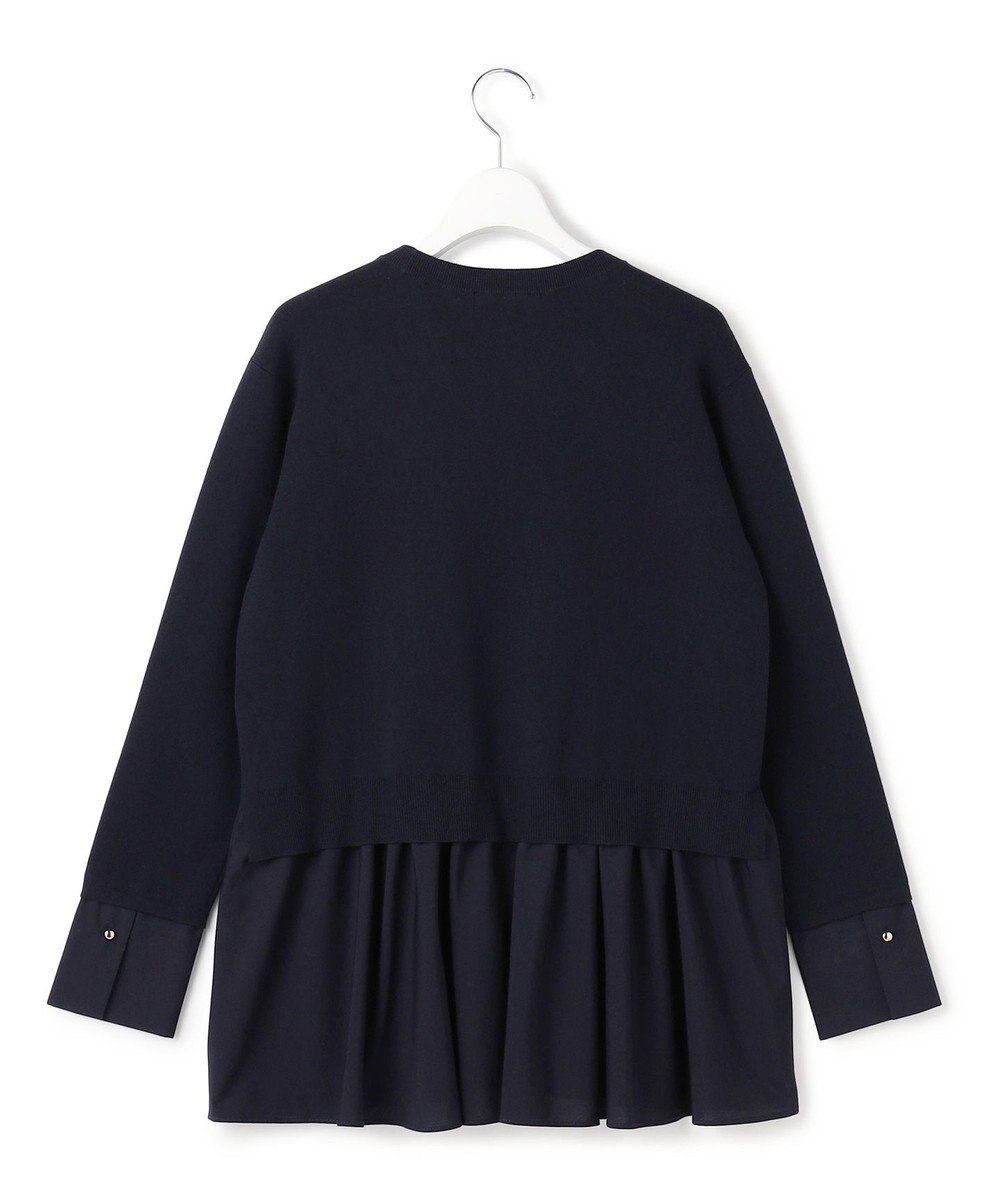 ICB レーヨンシルクストレッチブレンド ドッキングペプラムプルオーバー 