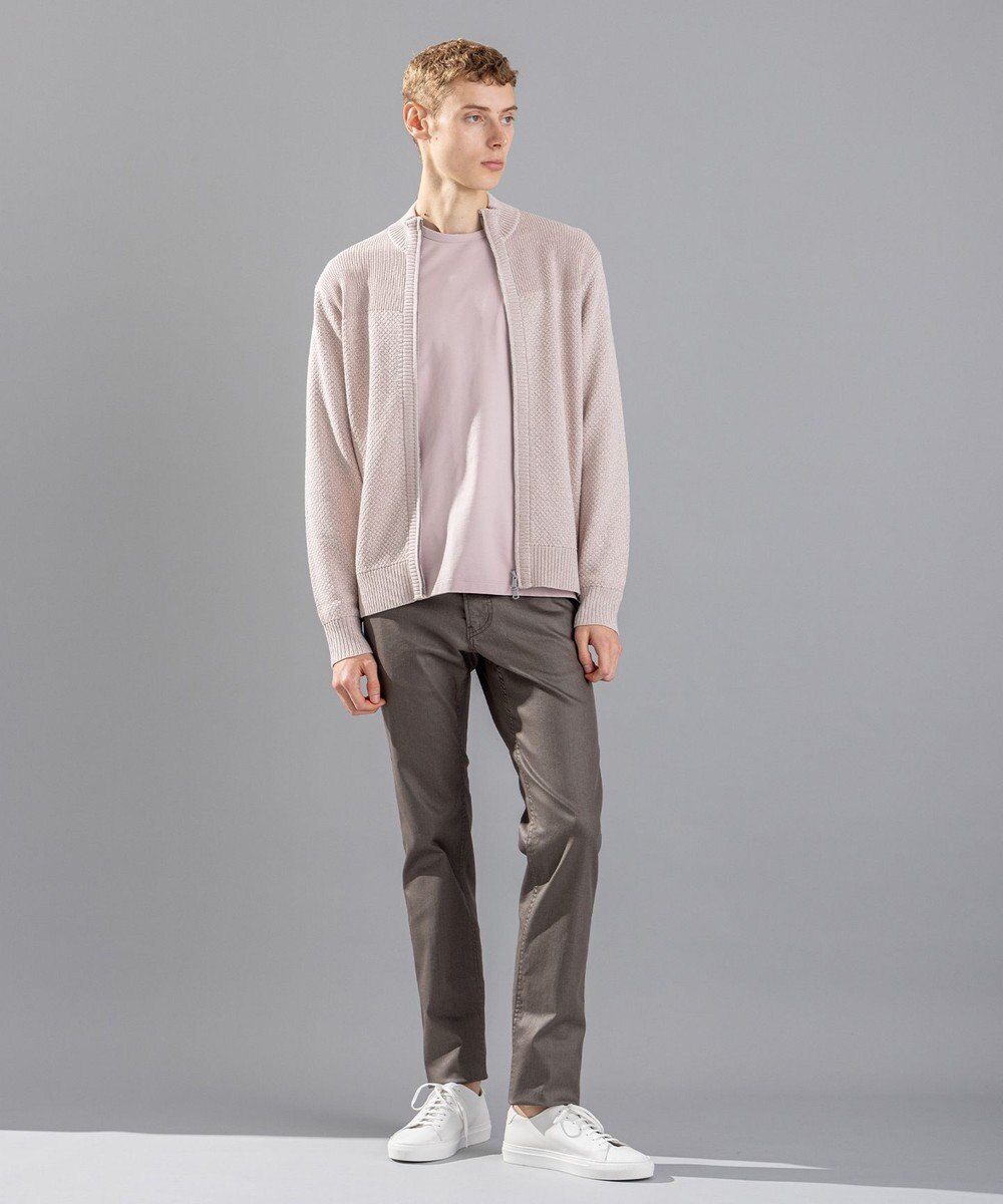 JOSEPH HOMME シルクバルキーハニカム　ジップアップニット 
