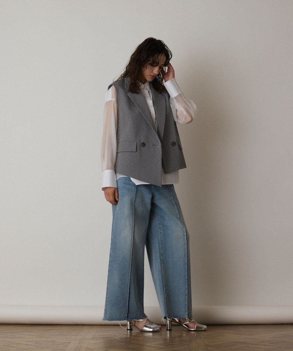 GRACE CONTINENTAL シアーコンビオーバーシャツ 