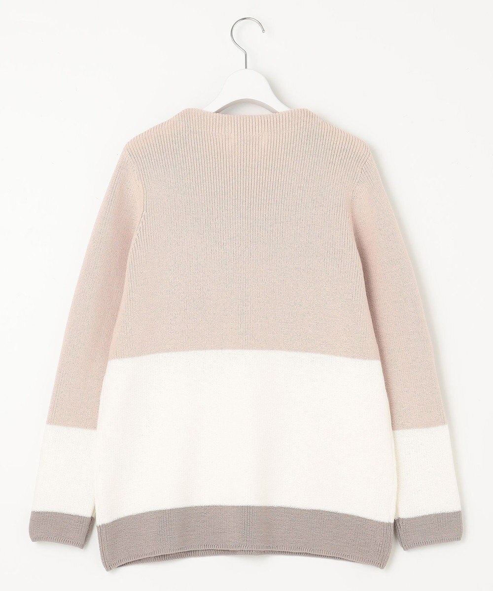 J.PRESS LADIES L 【洗える】CLEAR COTTON BLEND カラーブロック ニット 