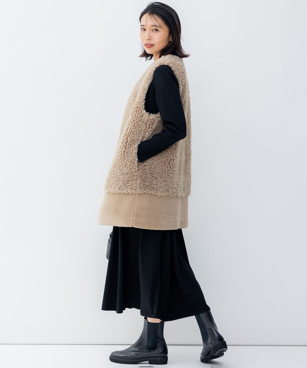 23区 ECOPEL カーリーファーコンビ ジレ 