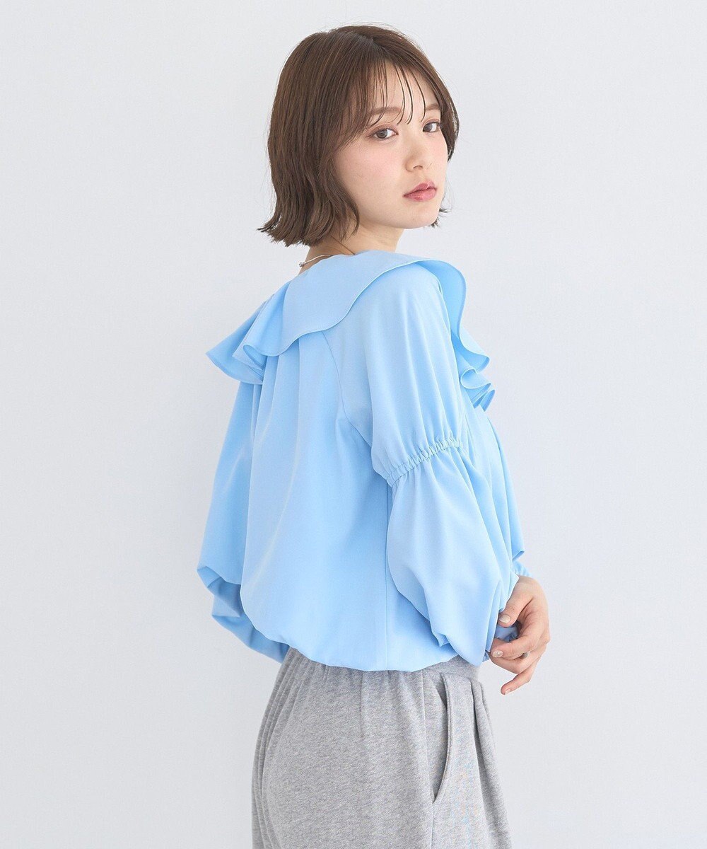 earth music&ecology 2wayオフショルバルーンヘムフリルブラウス 