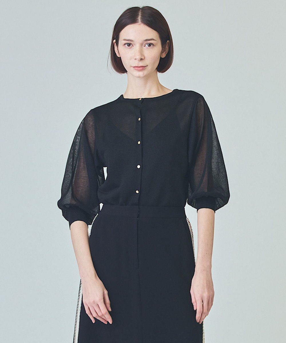 GRACE CONTINENTAL ラメシアーニットトップ 