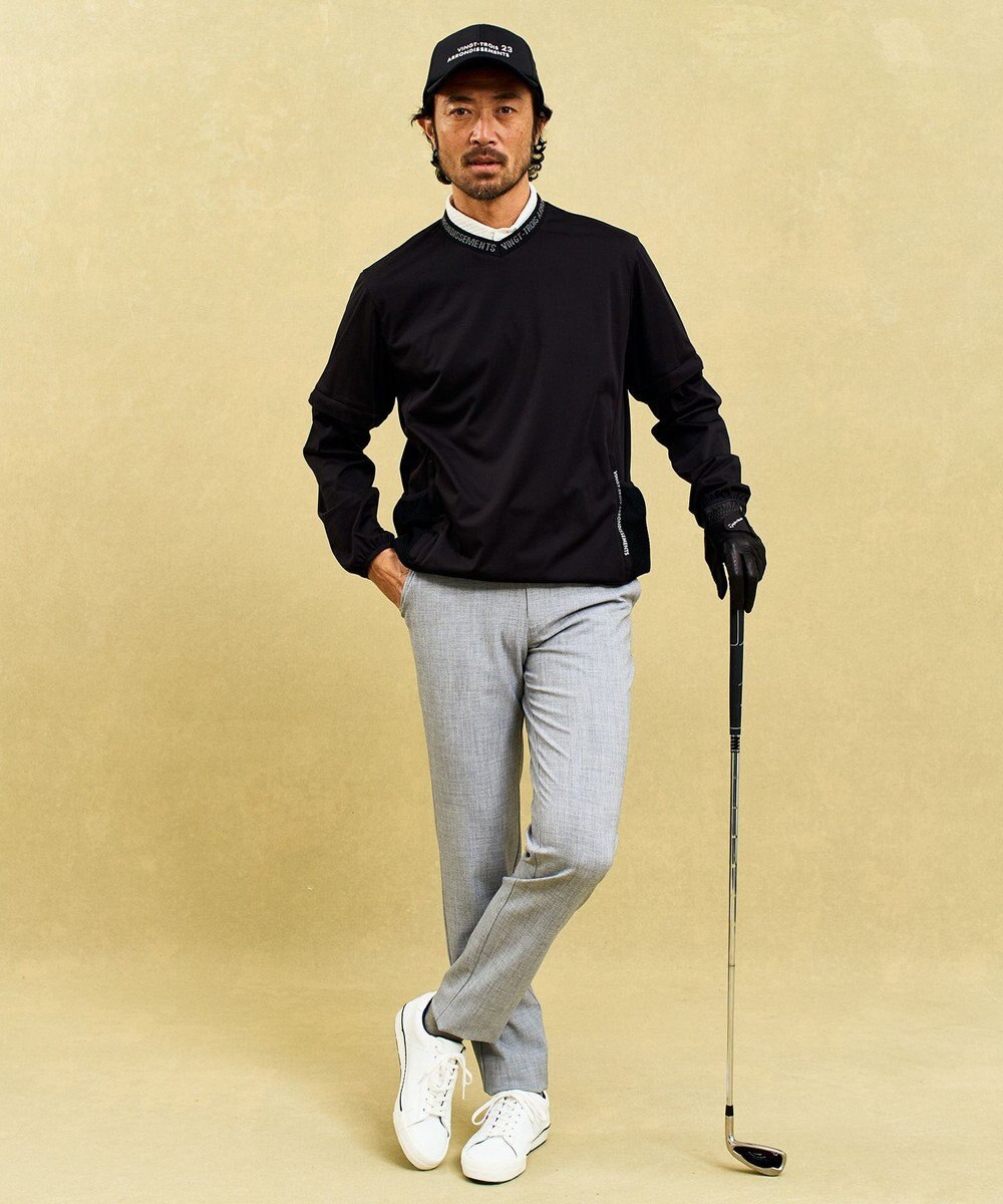 23区GOLF 【MEN】防風ストレッチアリージャージープルオーバー 