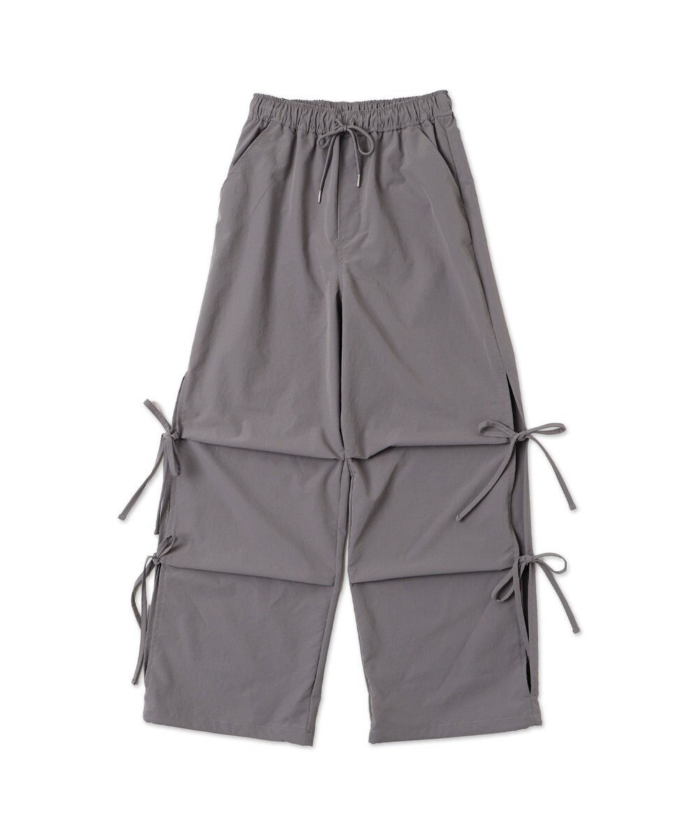 WEGO 【ウエストゴム】サイドリボンパラシュートパンツ 