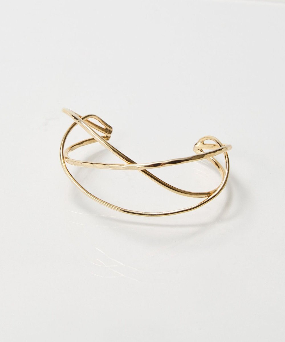 Phoebe グリッターワイドカフバングル　ゴールド 