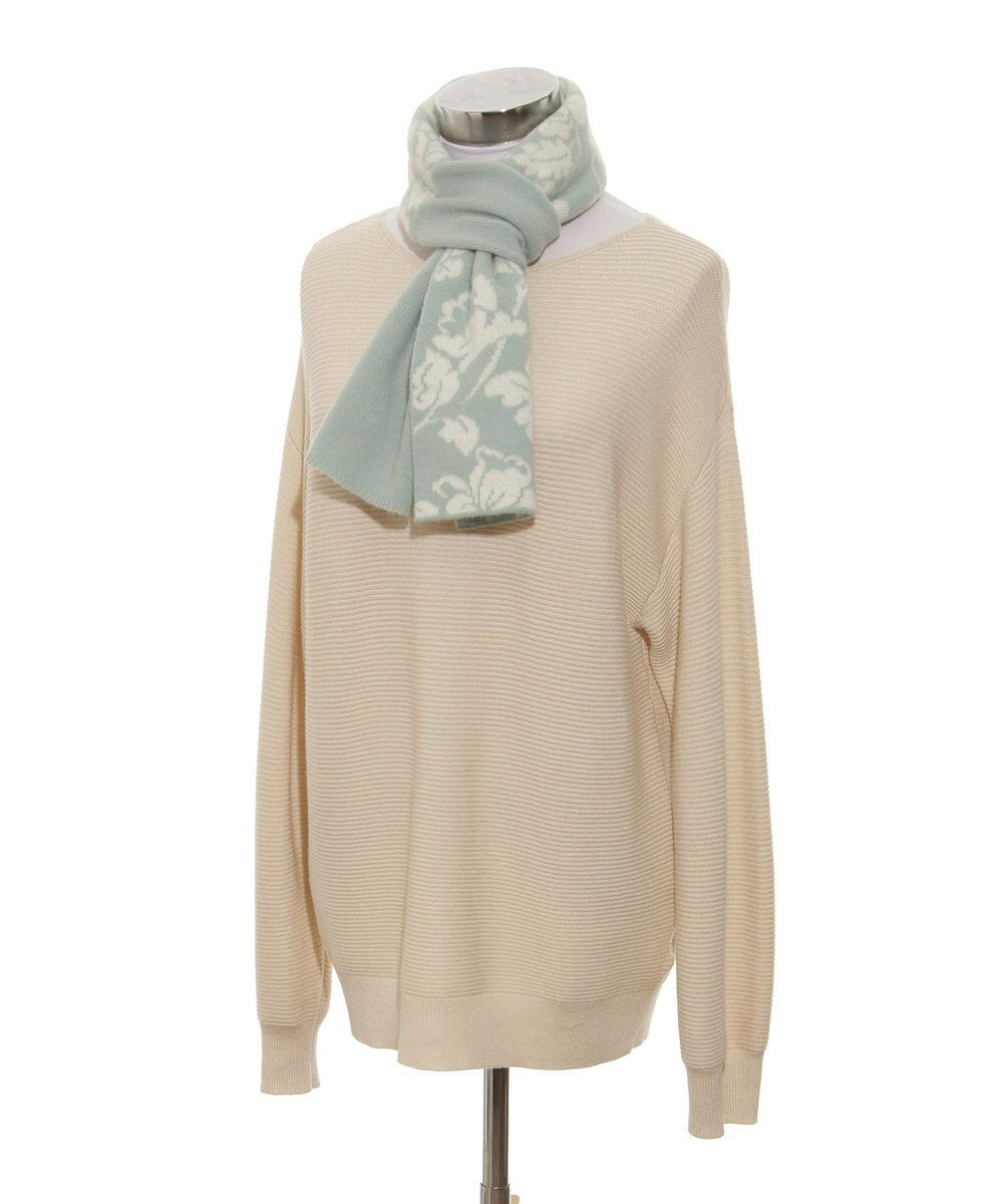 MOONBAT mila schon カシミヤ100%ジャカードプチマフラー 