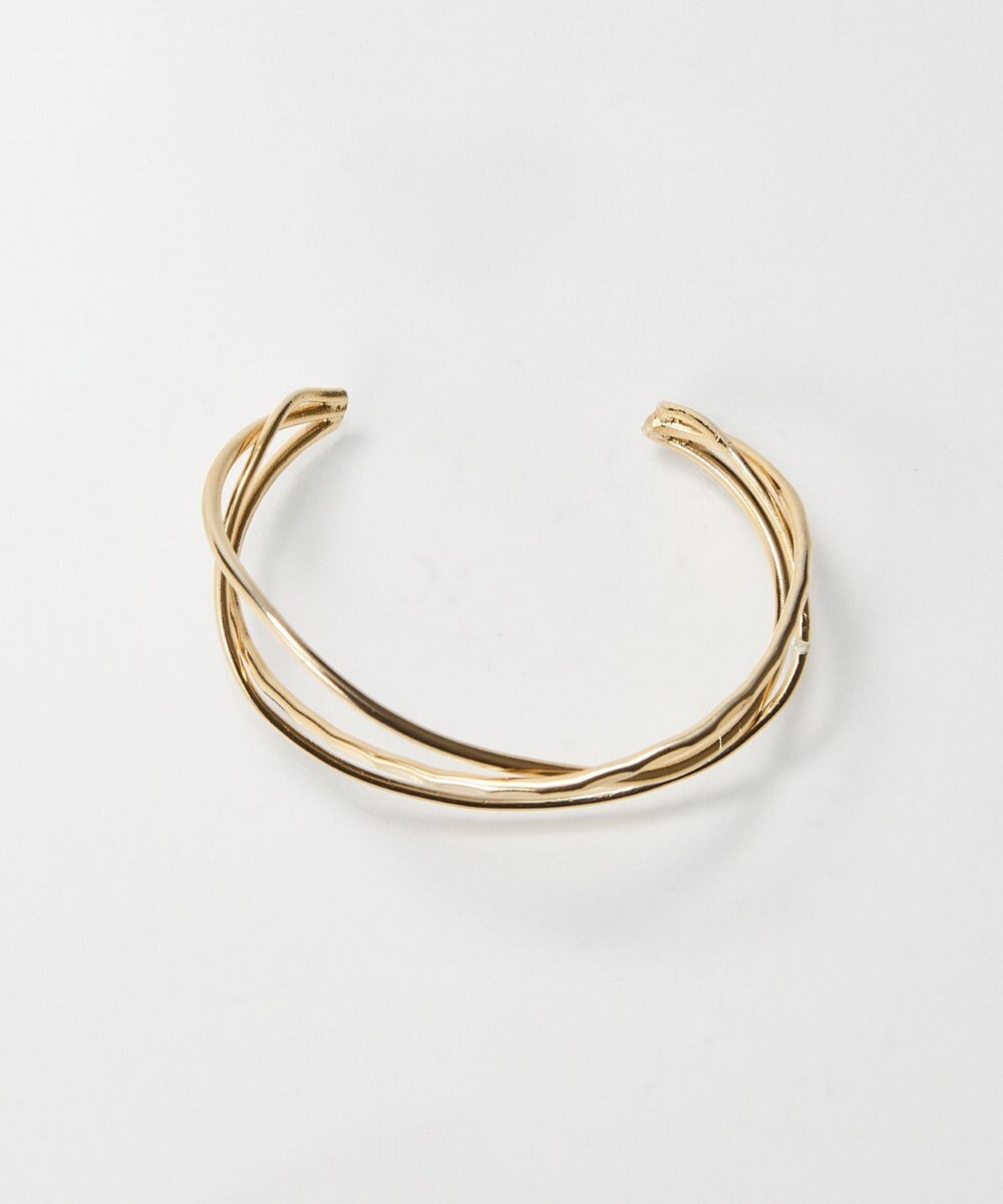 Phoebe グリッターワイドカフバングル　ゴールド 