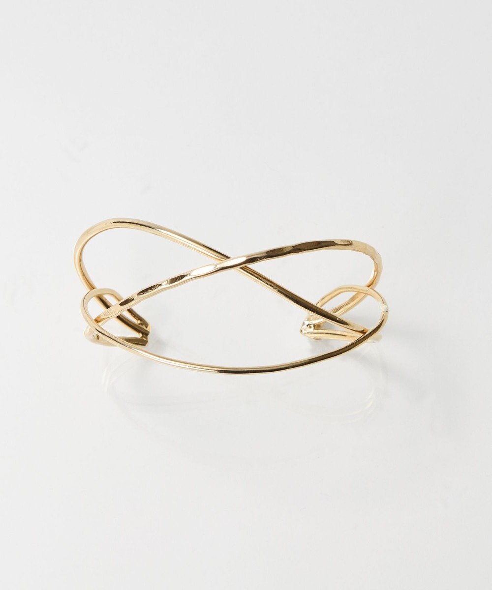 Phoebe グリッターワイドカフバングル　ゴールド 