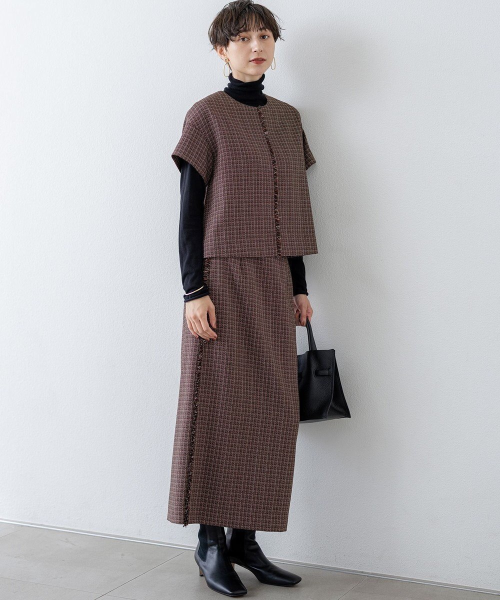 23区 S 【CLASSY.掲載/洗える】スムージーコットン タートルネック ニット 