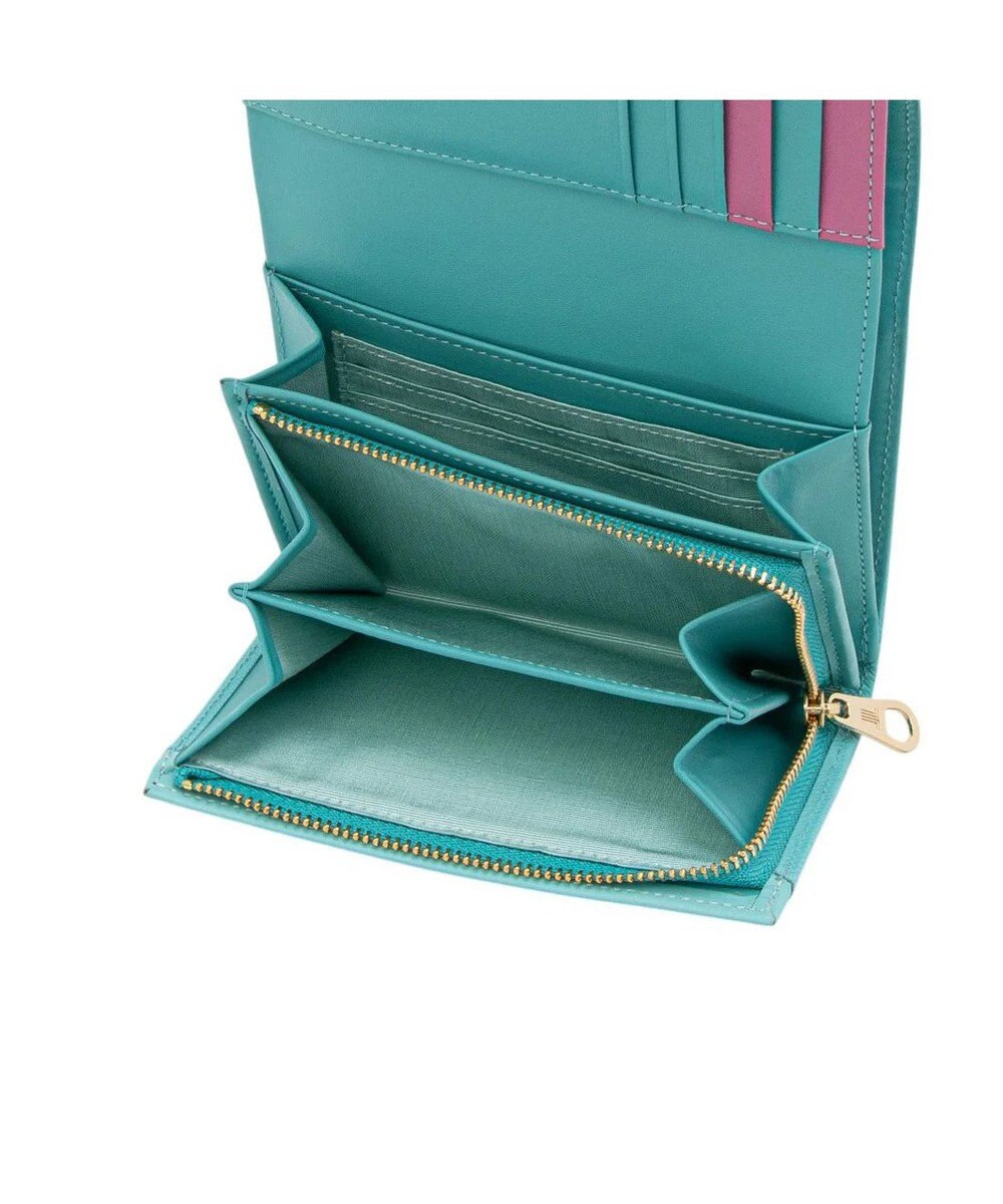 LANVIN en Bleu リュクサンブールカラー 二つ折り被せ財布 