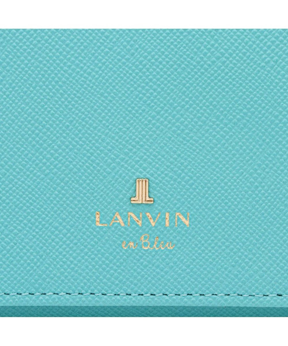 LANVIN en Bleu リュクサンブールカラー 二つ折り被せ財布 