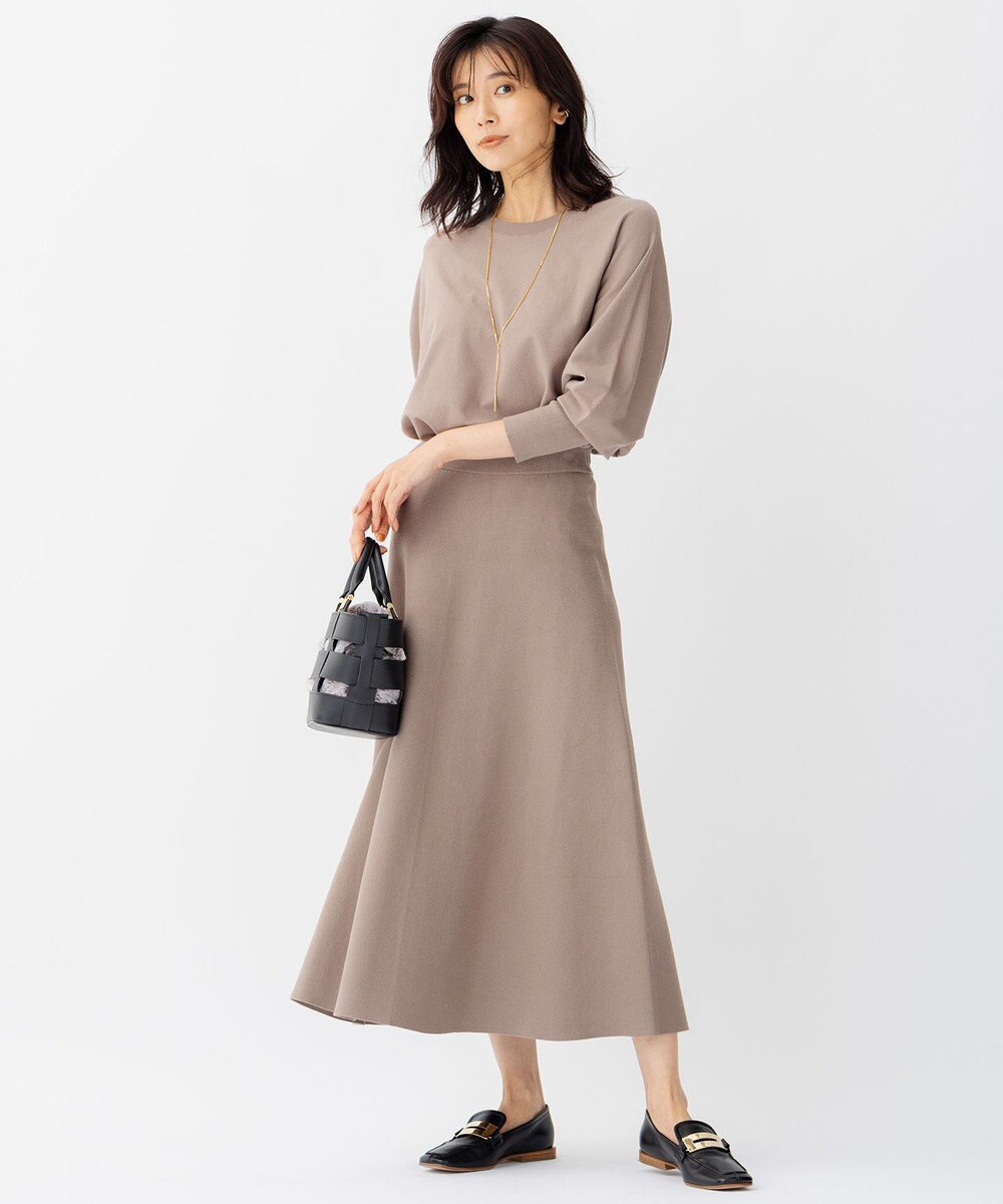 23区 L ヴィスコースストレッチ ドルマン ニット 