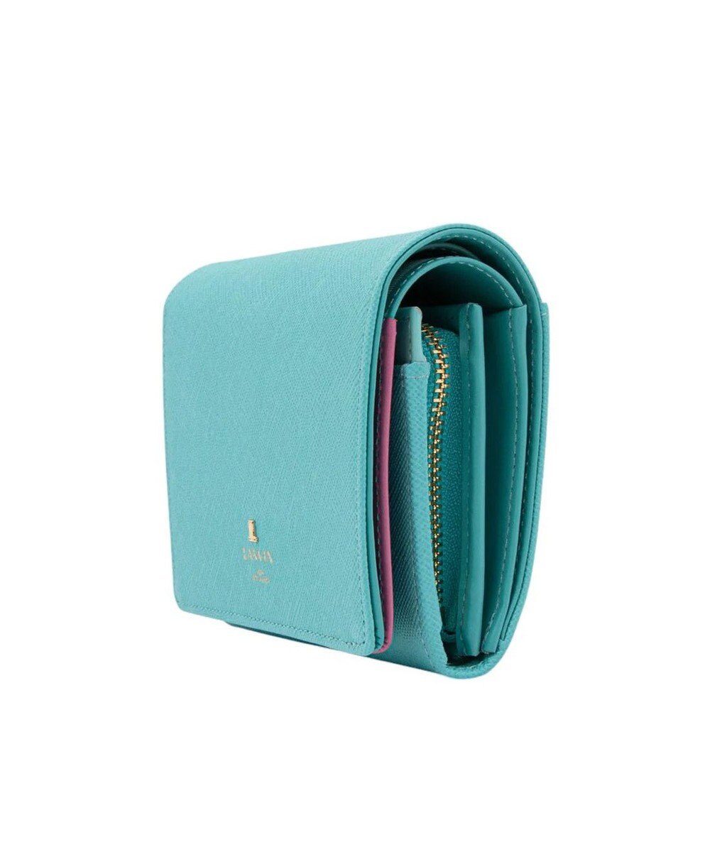 LANVIN en Bleu リュクサンブールカラー 二つ折り被せ財布 